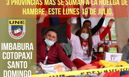 Una semana de huelga de hambre en defensa de la educación y se suman tres provincias.